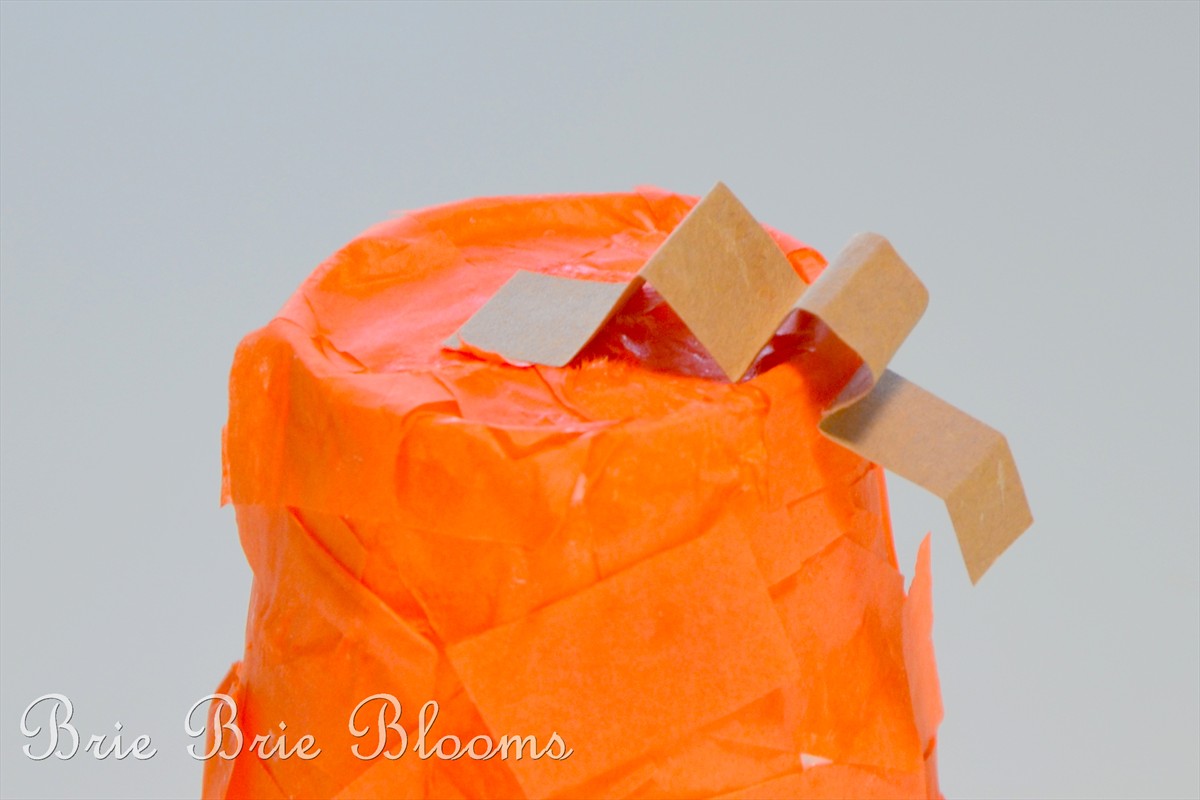 Tissue Paper Pumpkin Kids Craft (4)