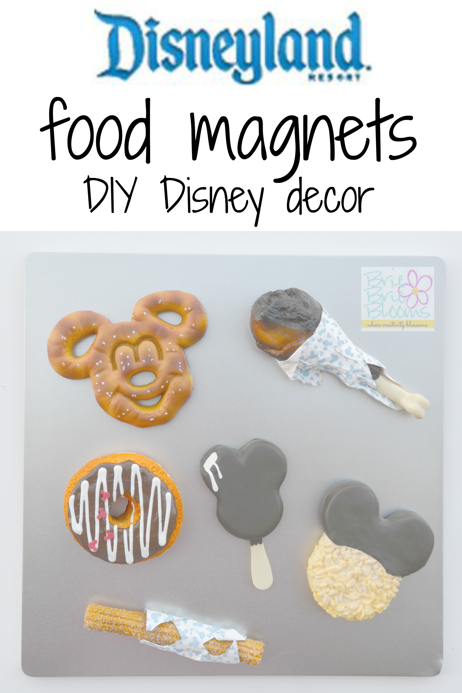 DIY disney decor decor food magnets Disney Disneyland Blooms Brie Brie room    diy