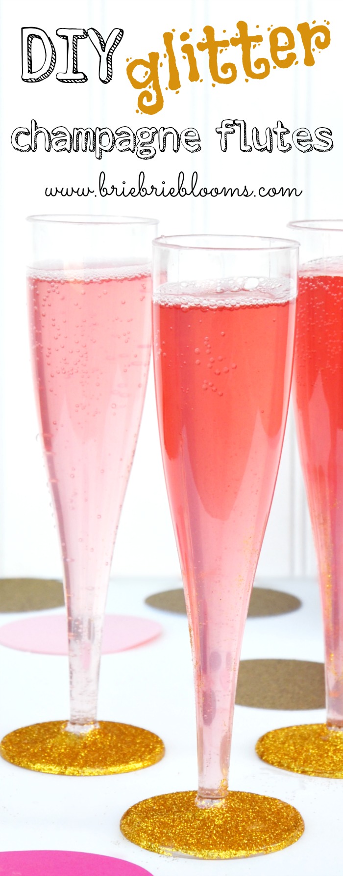 How to Make Glitter Champagne Flutes