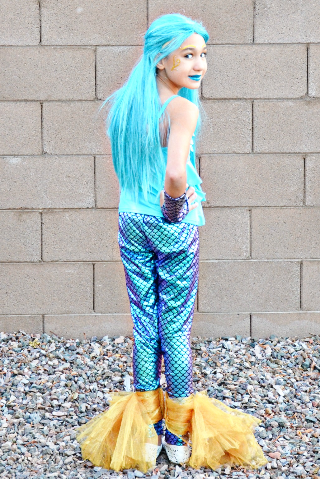 mermaid leggings with fins