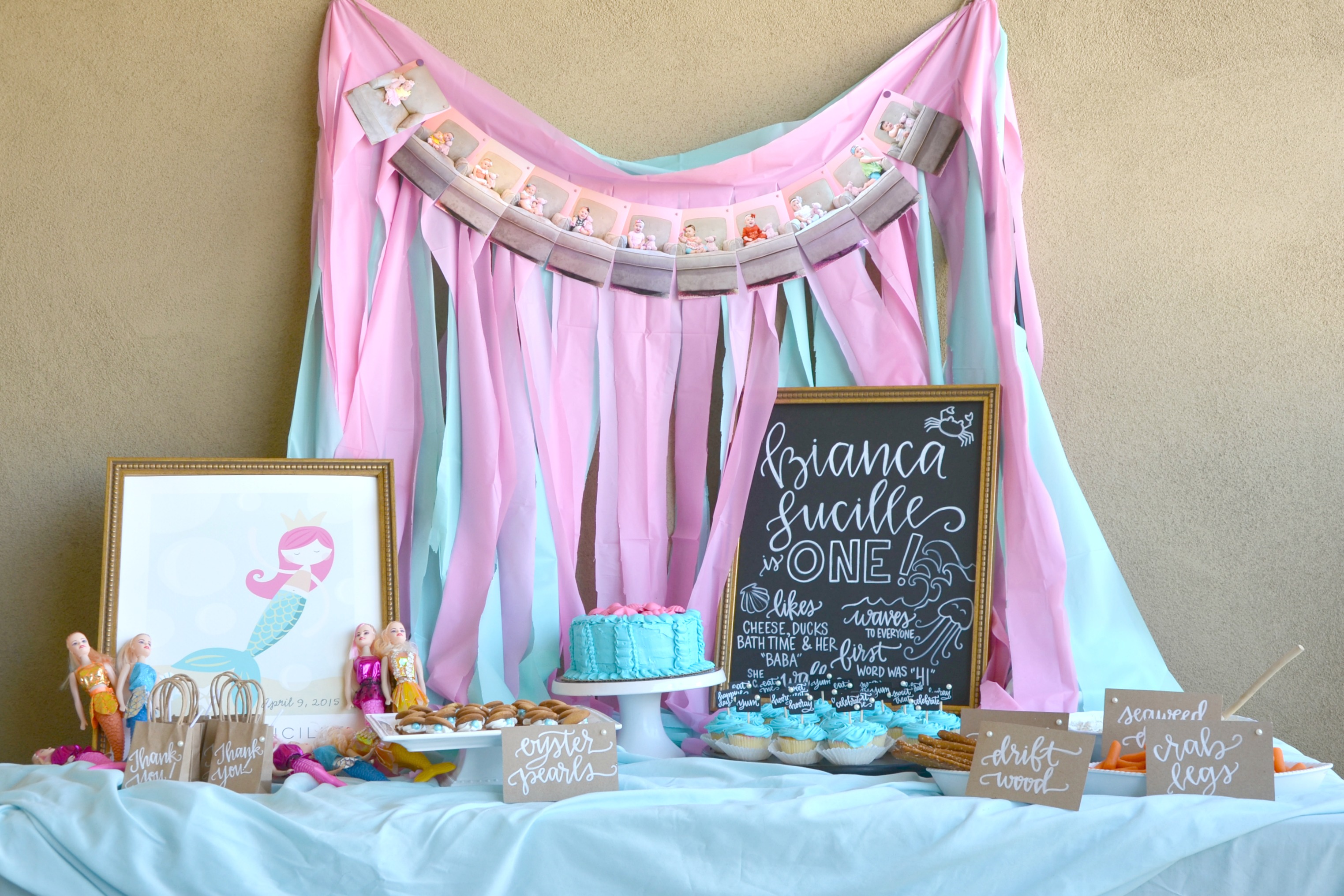 First Birthday Mermaid Party - Brie Brie Blooms