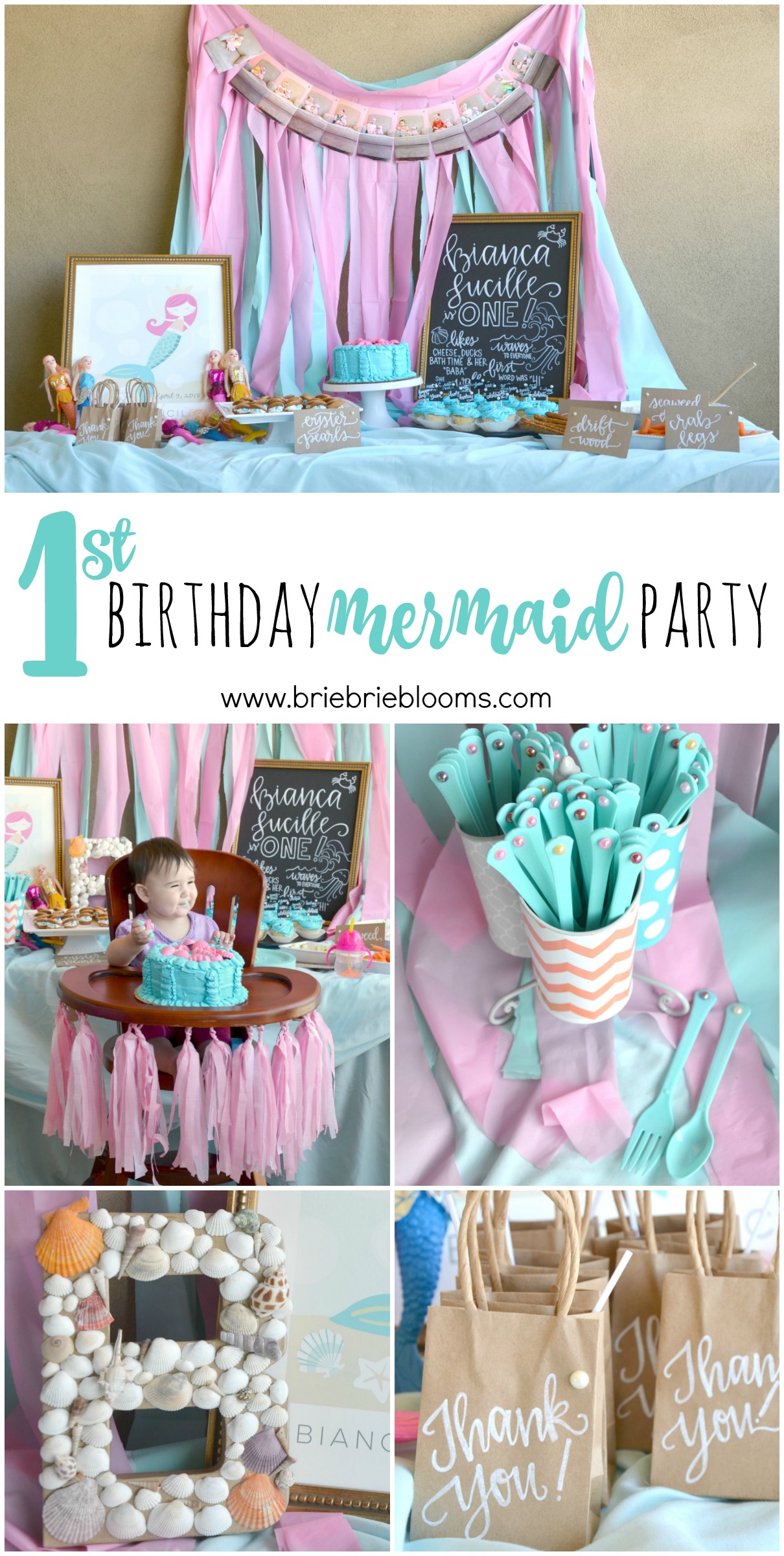 First Birthday Mermaid Party - Brie Brie Blooms