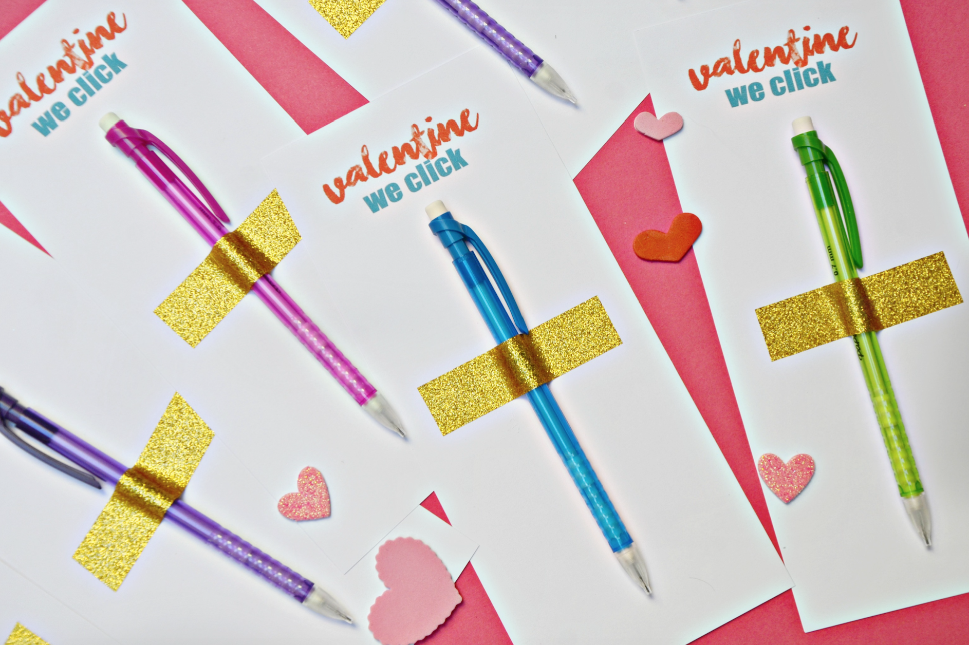 Mechanical Pencil Classroom Valentines - Brie Brie Blooms