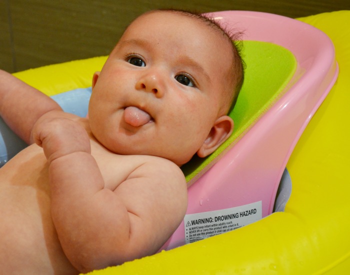 Bathing a baby without a sale bathtub