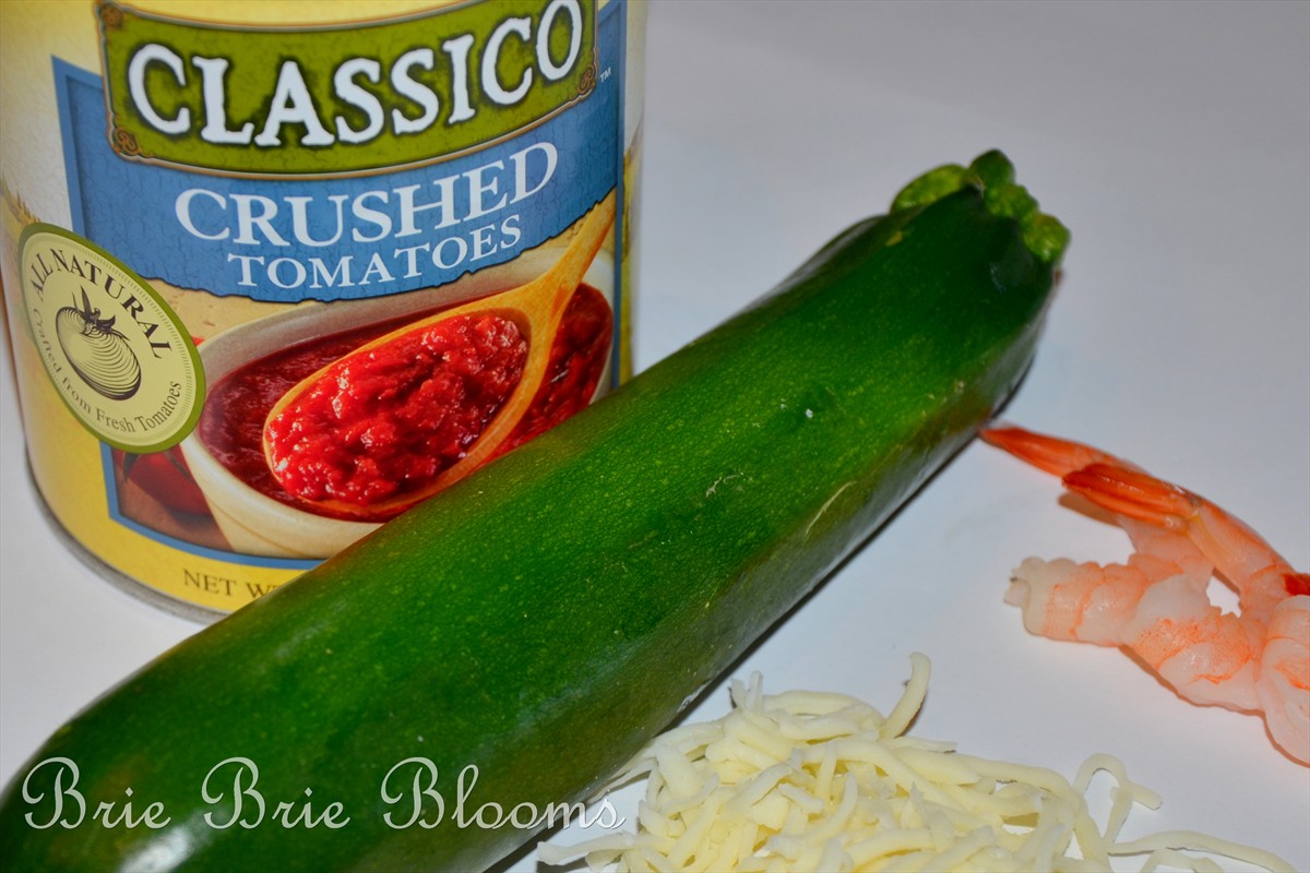 Brie Brie Blooms, Cooking Healthy with Classico Tomatoes, Shrimp Stuffed Zucchini, #CookClassico (2)