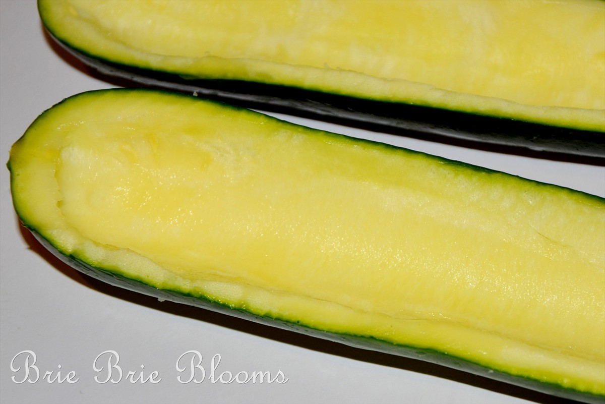 Brie Brie Blooms, Cooking Healthy with Classico Tomatoes, Shrimp Stuffed Zucchini, #CookClassico (3)