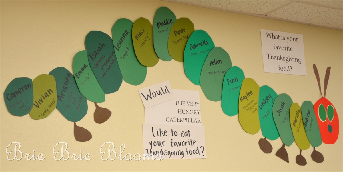 Brie Brie Blooms, The Very Hungry Caterpillar Classroom Activity, Wall Display