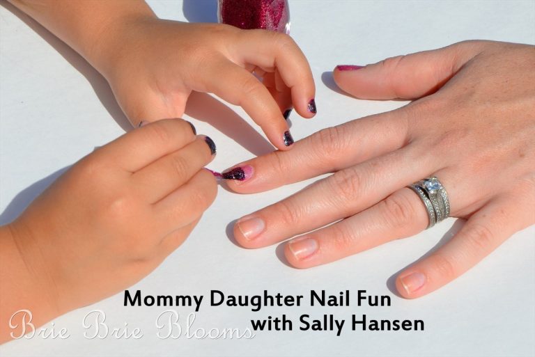 Mommy Daughter Nail Fun with Sally Hansen Brie Brie Blooms