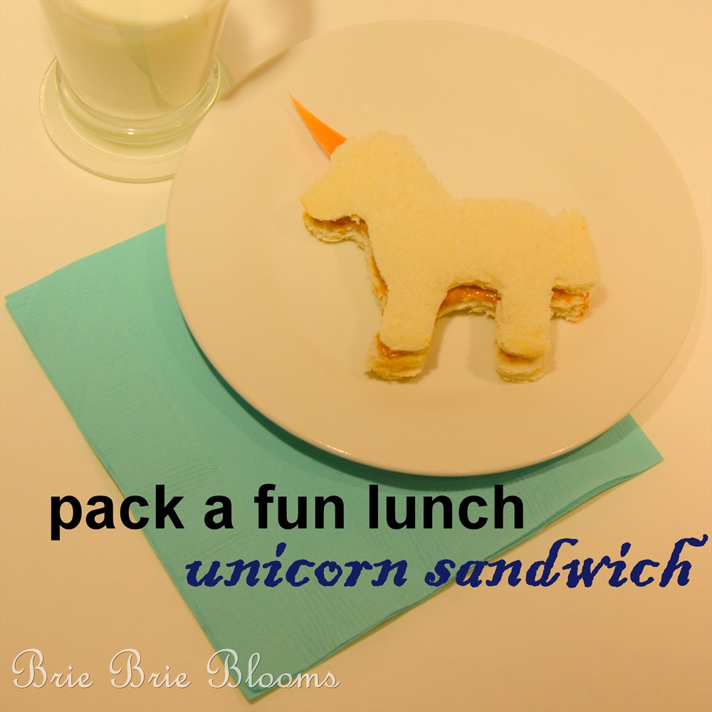 Brie Brie Blooms, Unicorn Sandwich #packedlunch #preschool #unicorn