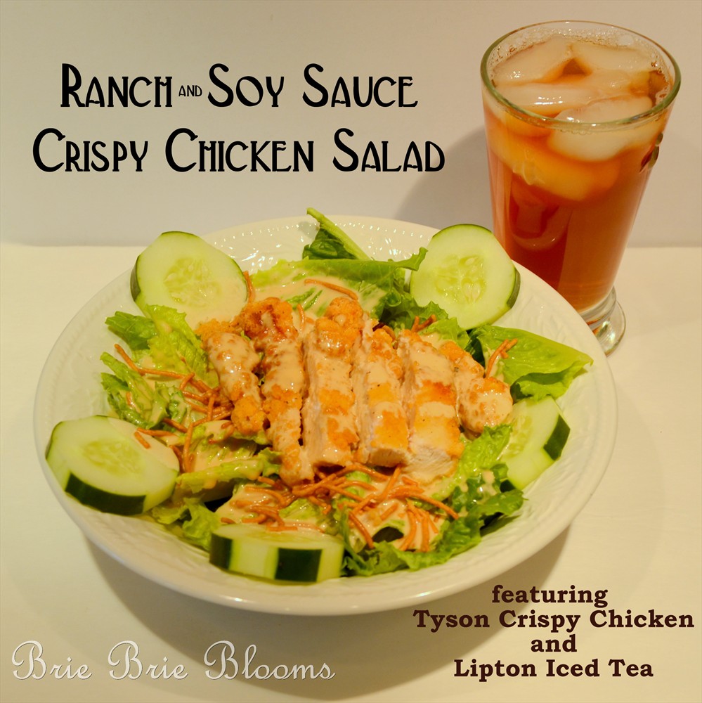 Ranch and Soy Sauce Crispy Chicken Salad featuring Tyson Crispy Chicken and Lipton Ice Tea (8)