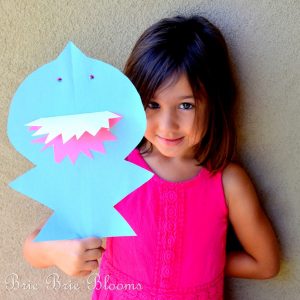 Kids Craft Shark Puppet - Brie Brie Blooms