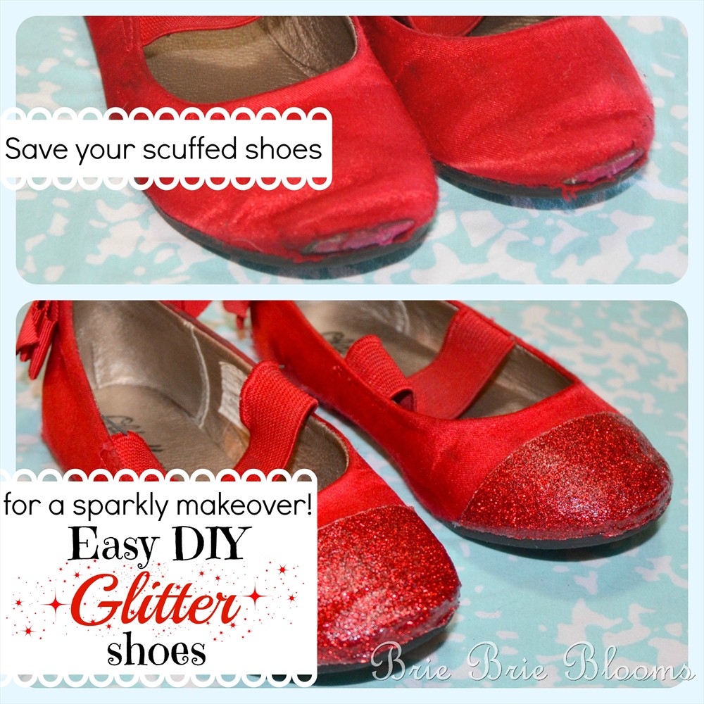 Fix scuffed toes with Easy DIY Glitter Shoes (5)