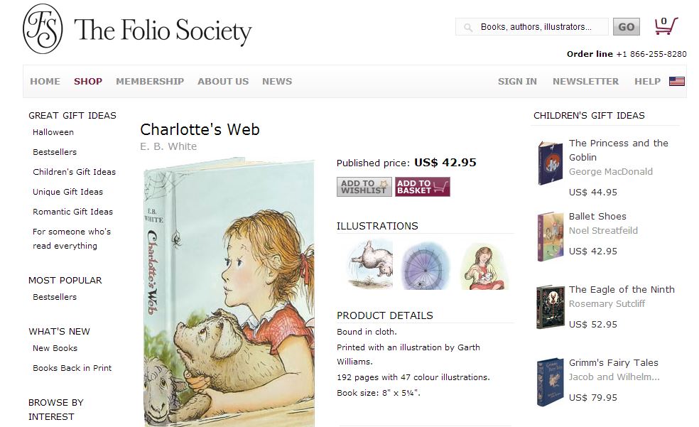 Book Lovers  Gift Idea, Beautiful Classics from The Folio Society, Charlotte's Web #sponsored