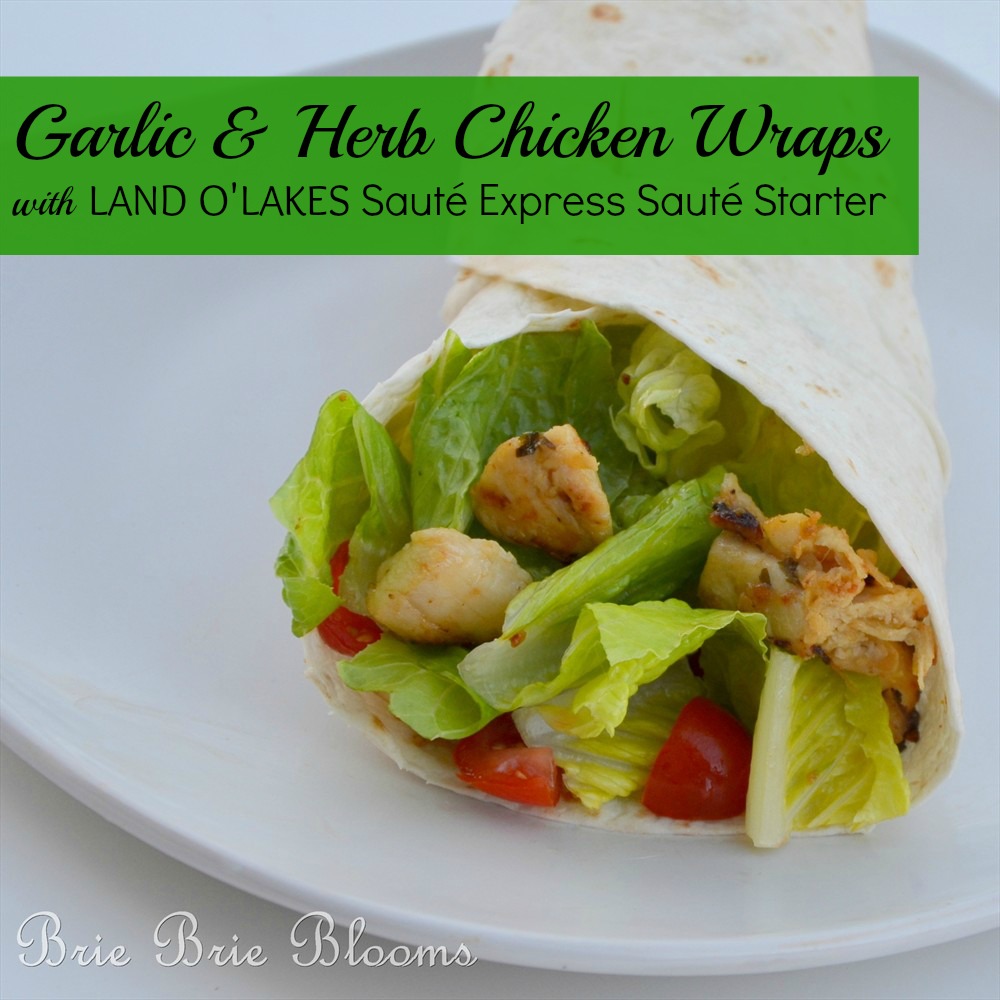 Garlic and Herb chicken wraps, cover image #sauteexpess #shop #cbias