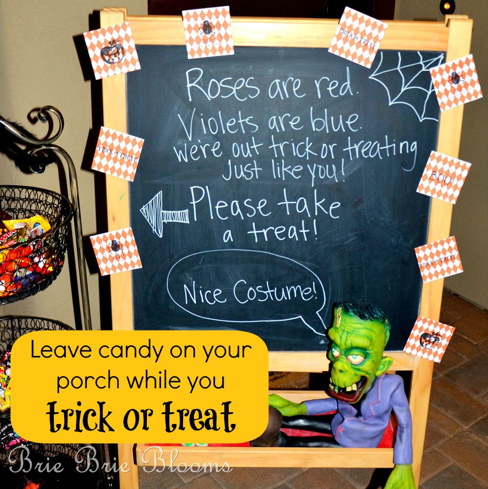 Sign for Halloween Candy on your Porch (2)