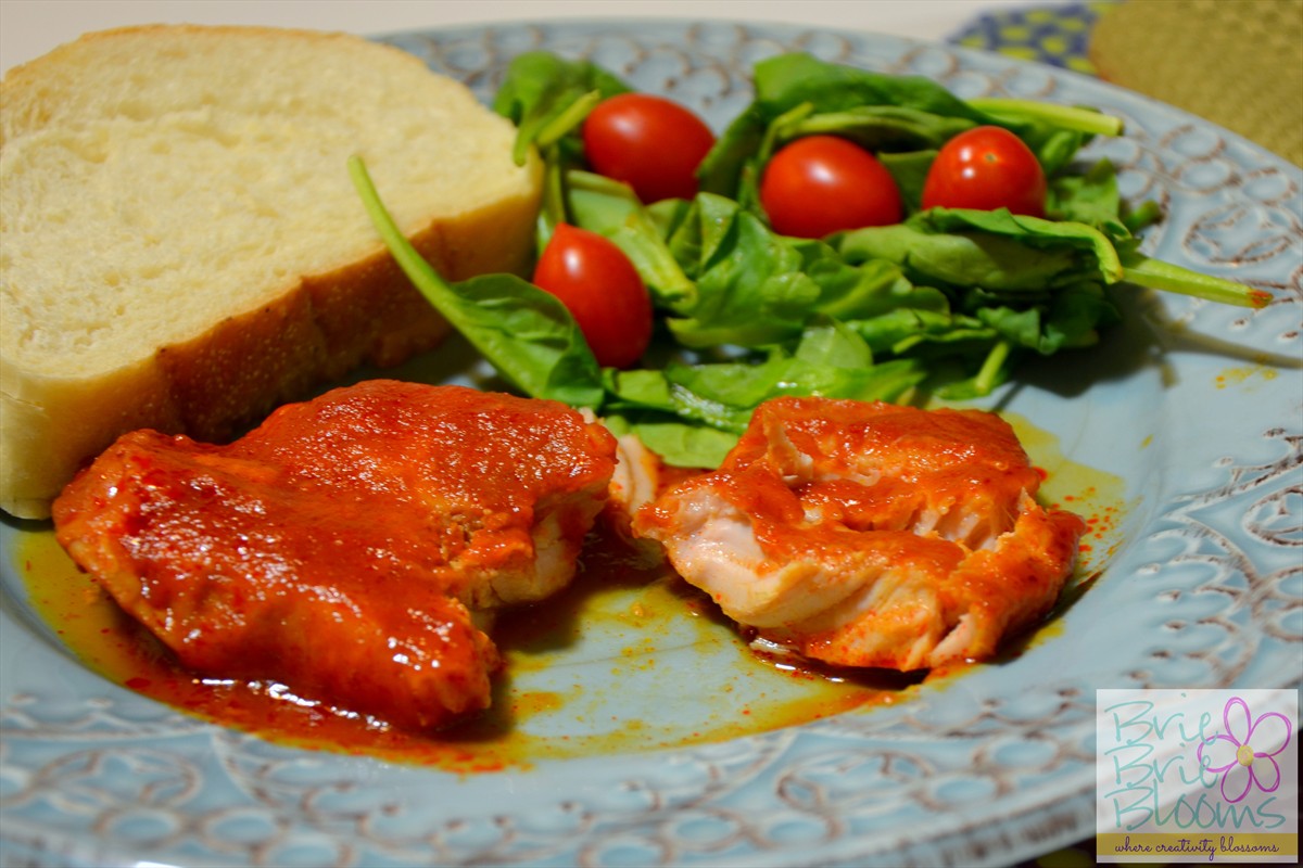 Slow Cooker Tomato and Brown Sugar Pork Chops, dinner