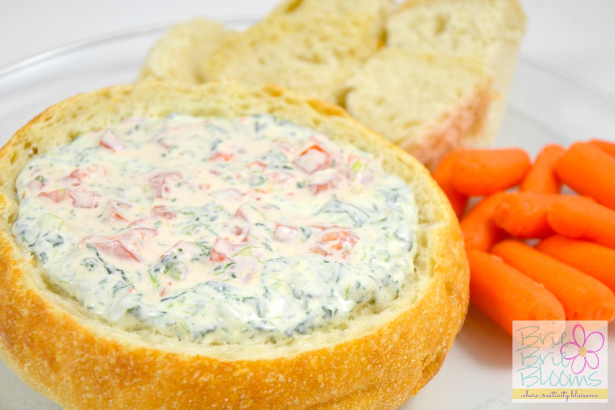 Spinach Dip with Fresh Produce from Walmart, served #shop #cbias