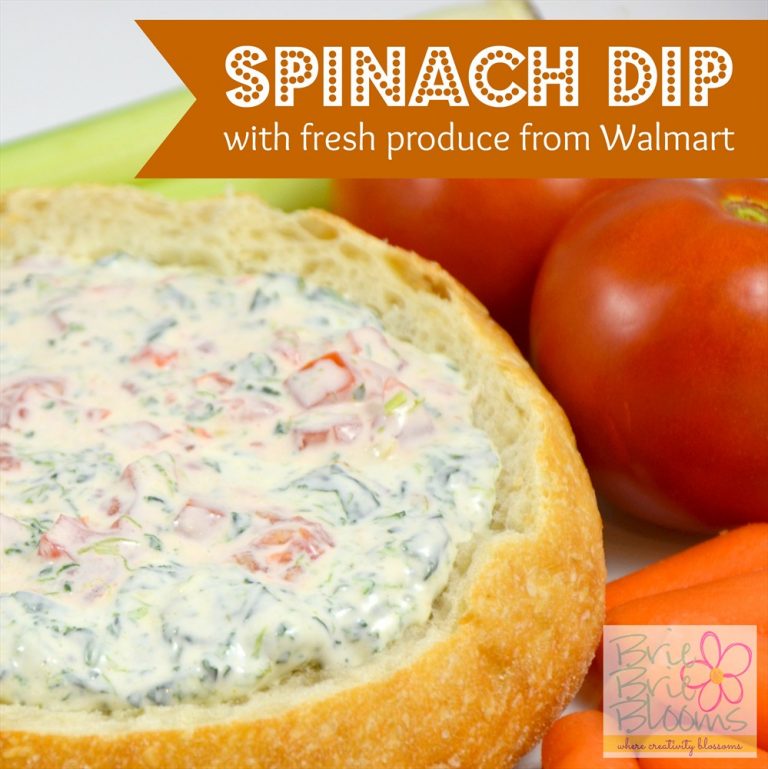 Spinach Dip with Fresh Produce from Walmart Brie Brie Blooms