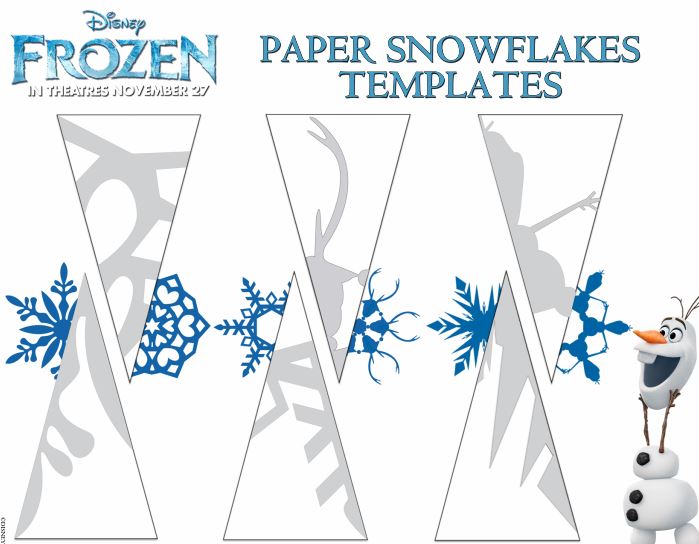 FROZEN, paper snowflake template
