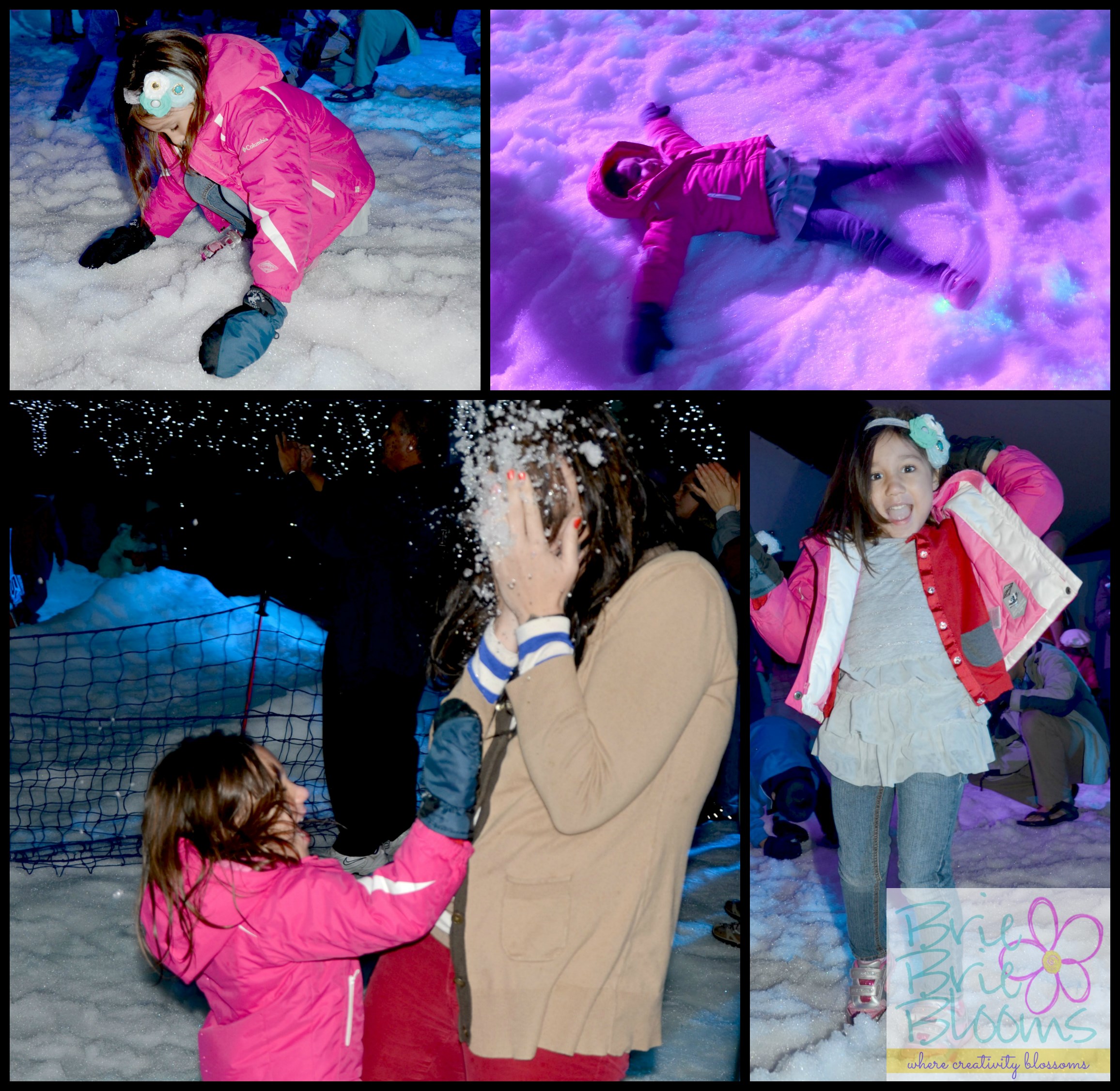 Playing in the snow at SeaWorld San Diego