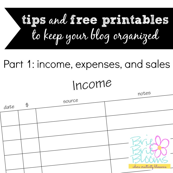 Tips and free printables to keep your blog organized, part 1
