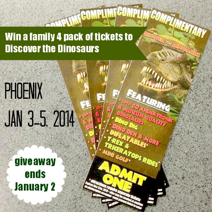 Discover the Dinosaurs ticket Phoenix giveaway