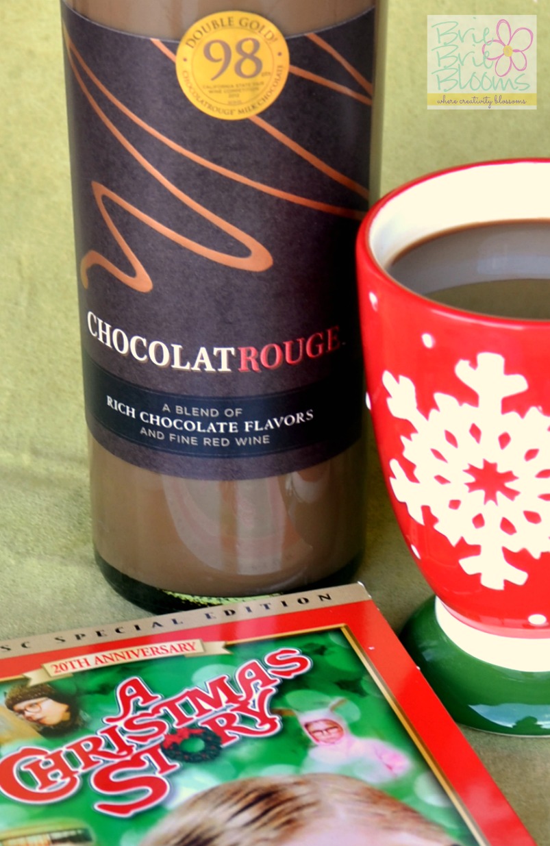 Relax during the holidays with wine and movies #Cheers2Chocolate #ChocolateRouge #shop #cbias