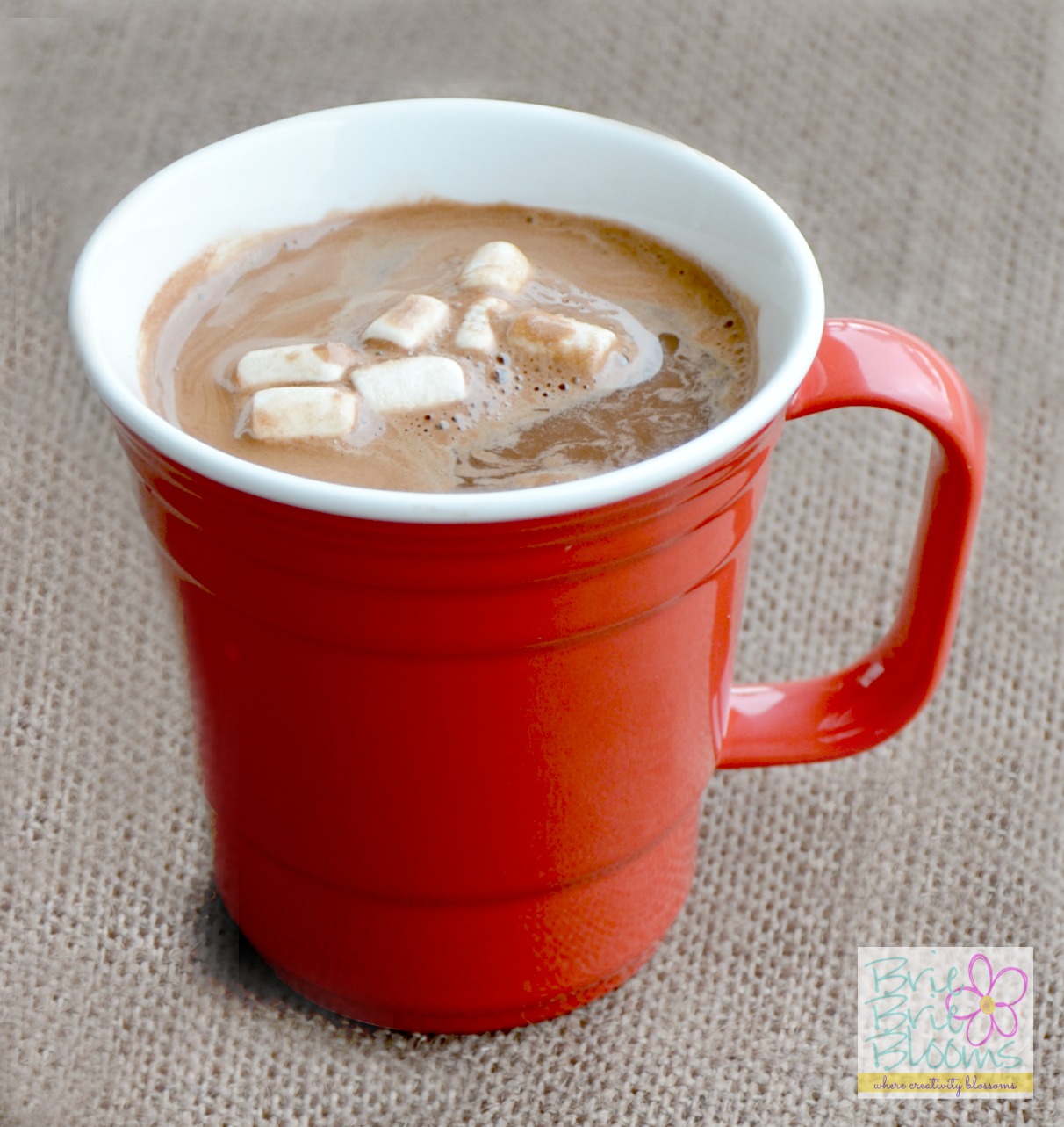 hot chocolate in Red Cup Living mug