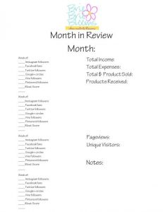 Tips and free printables to keep your blog organized {part 2: month in ...