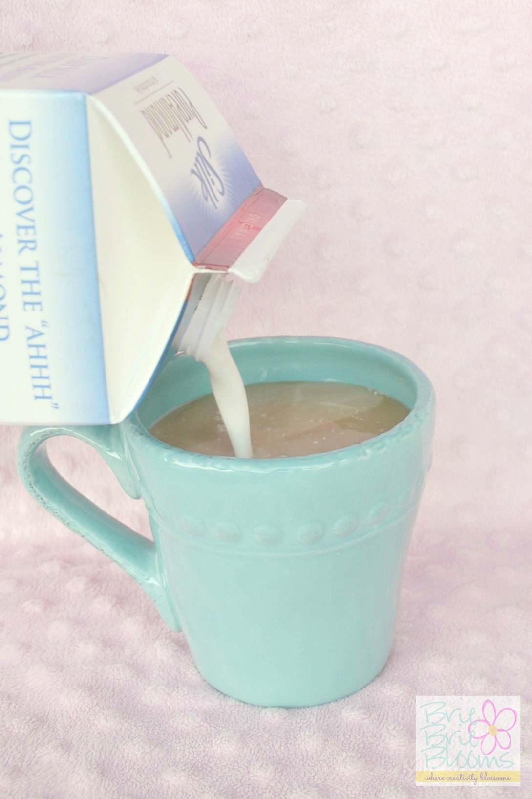 almond milk added to chocolate chai tea