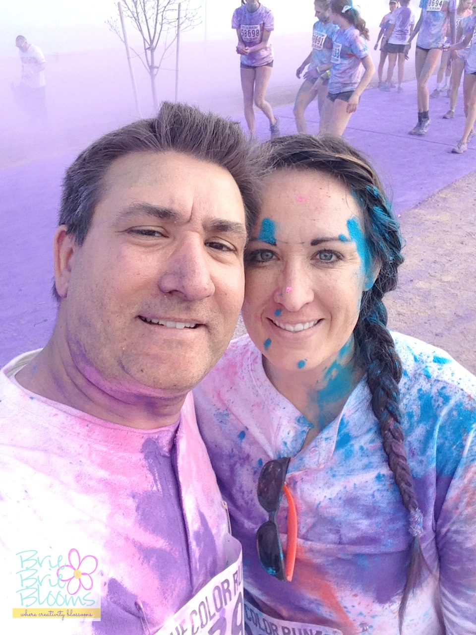 messy at the end of The Color Run