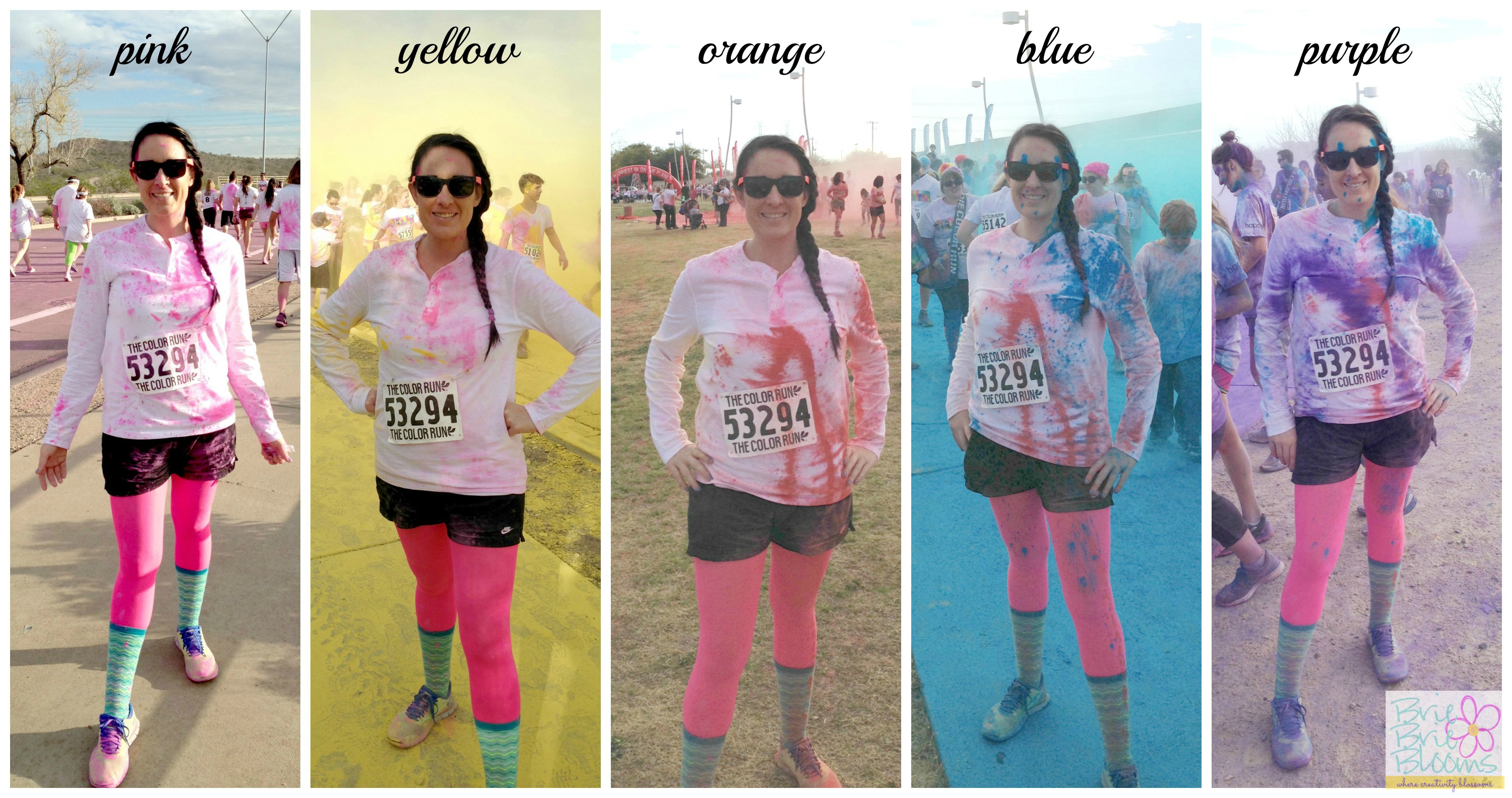 running through color at The Color Run