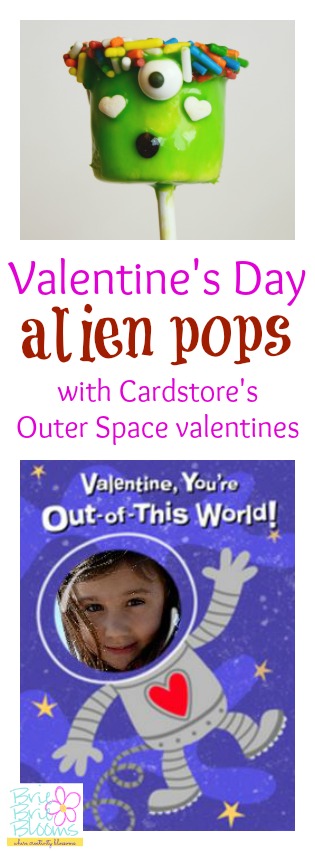 Valentine's Day alien pops with Cardstore's outer space valentines
