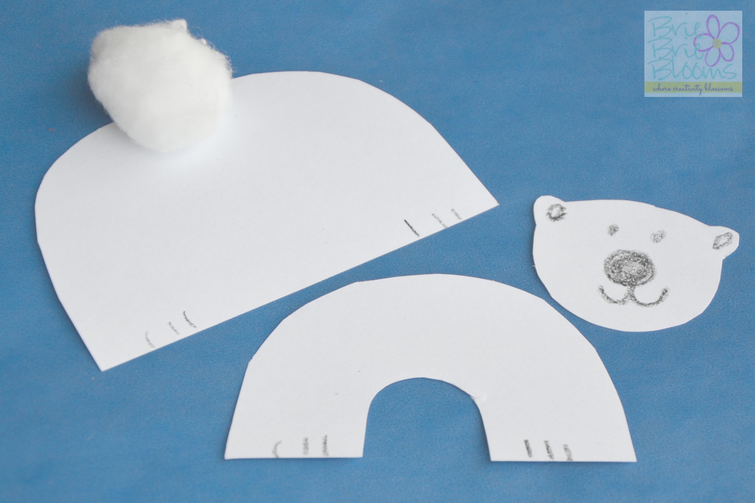 polar bears kids craft step 3