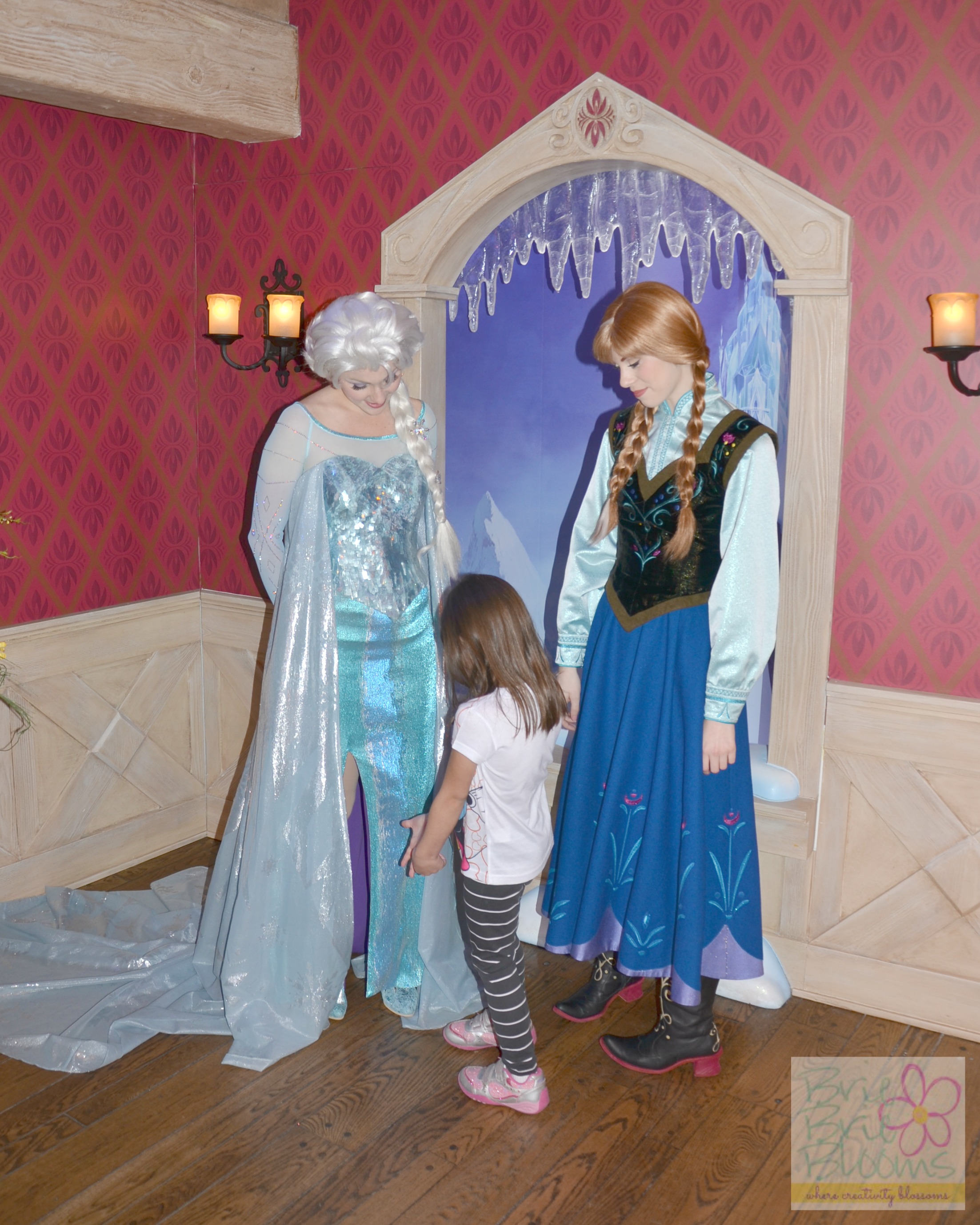 Anna and Elsa in Disneyland