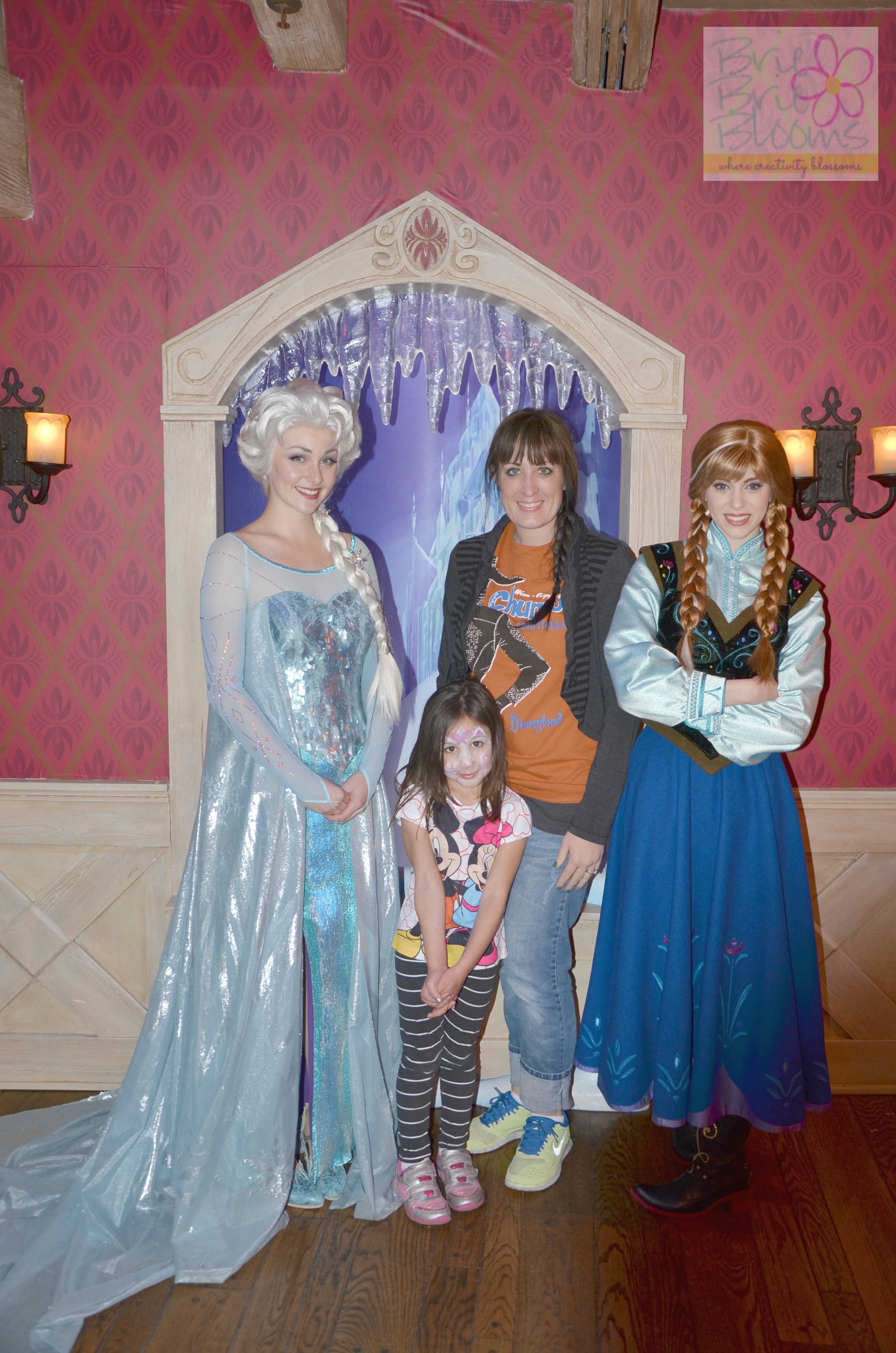 meeting Anna and Elsa in Disneyland