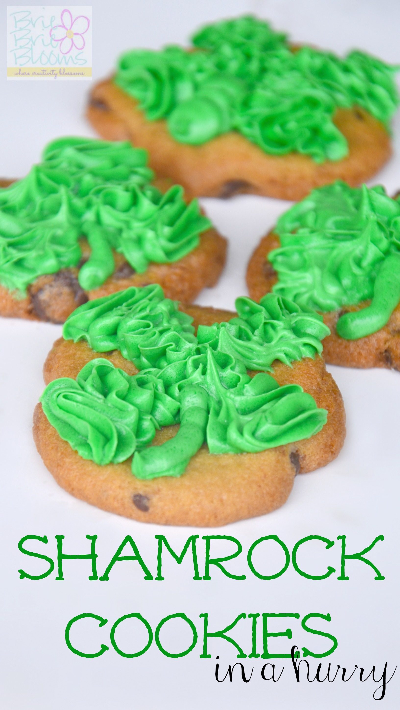 quick shamrock cookies