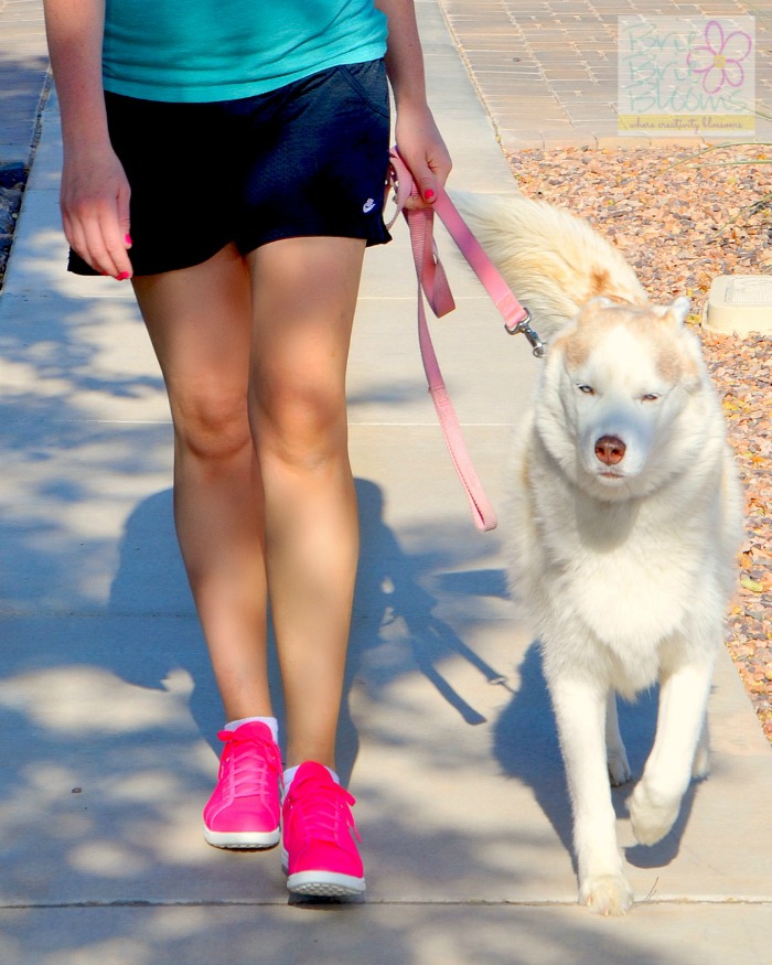 wearing-Reebok-skyscape-shoes-while-walking-dog