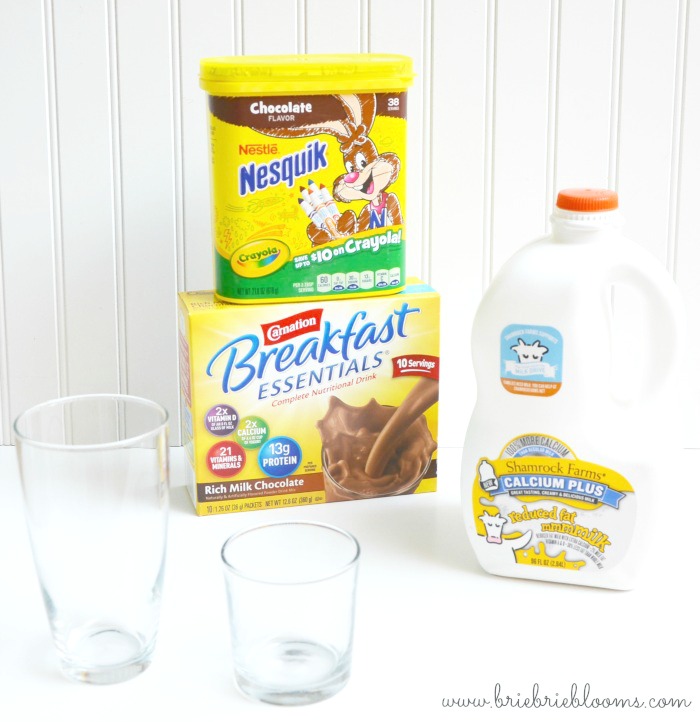 Carnation Instant Breakfast and Nesquik chocolate milk