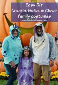 DIY Sofia the First family costumes: Crackle, Sofia, and Clover - Brie ...