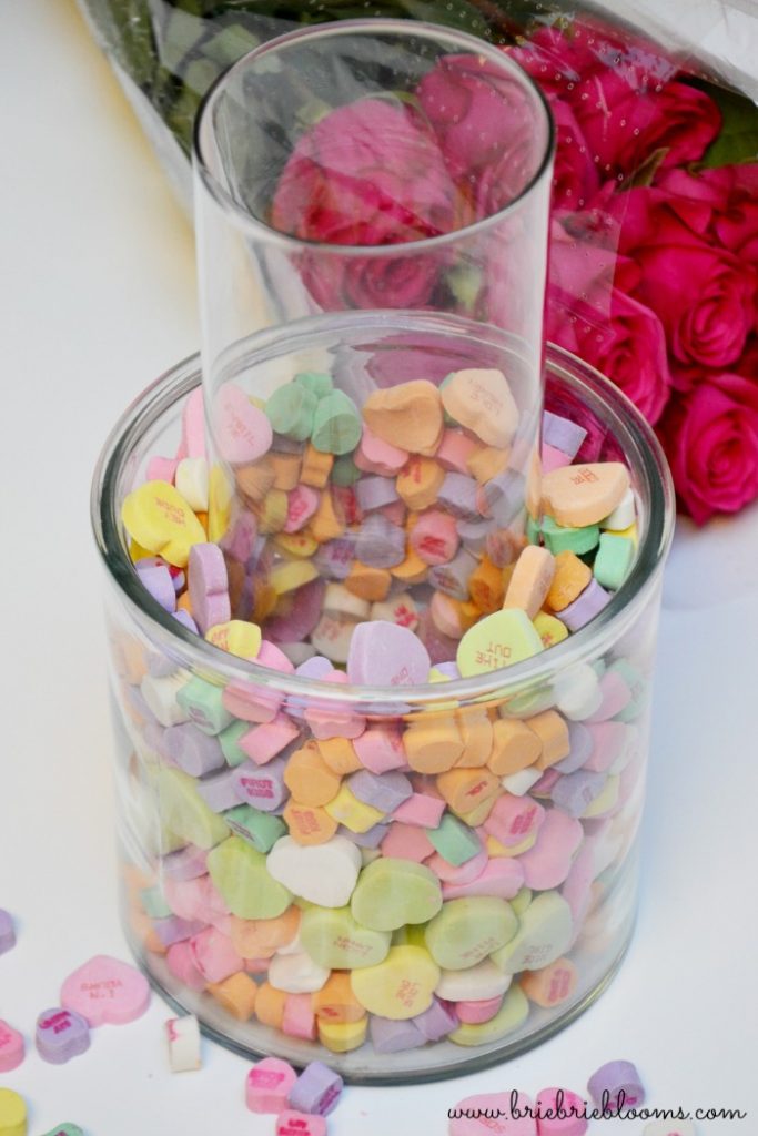 Conversation Hearts Valentine Vase, pretty flowers from The Bouqs