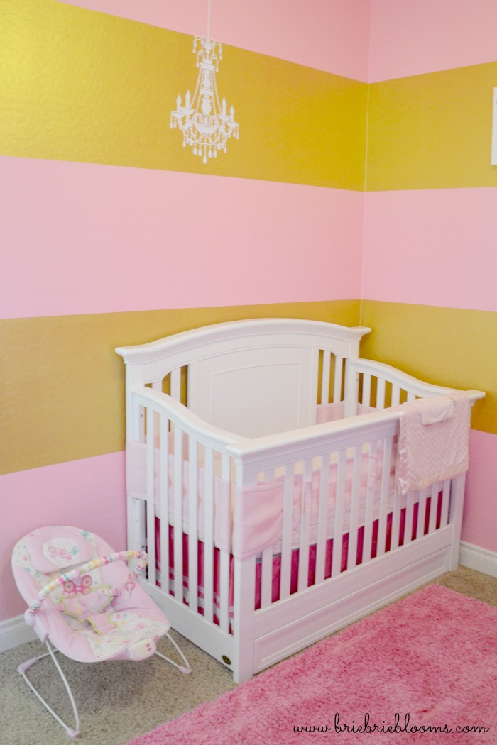 pink-and-gold-nursery-crib