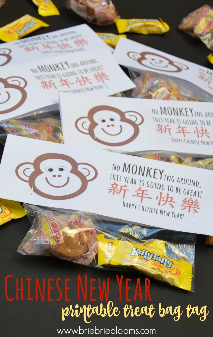 Chinese New Year Printable treat bag tag