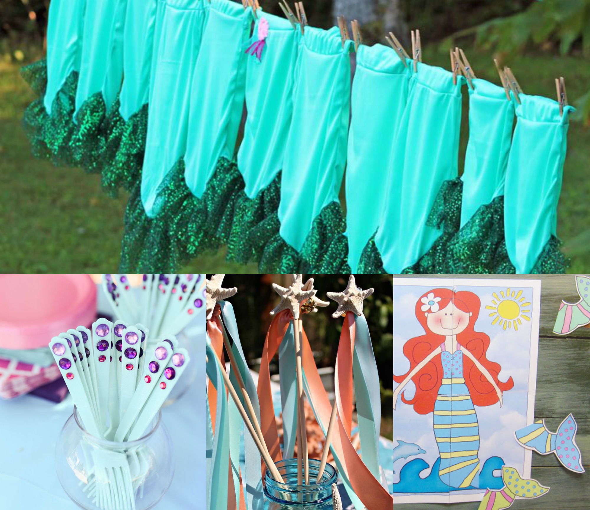 First Birthday Mermaid Party Inspiration Crafts