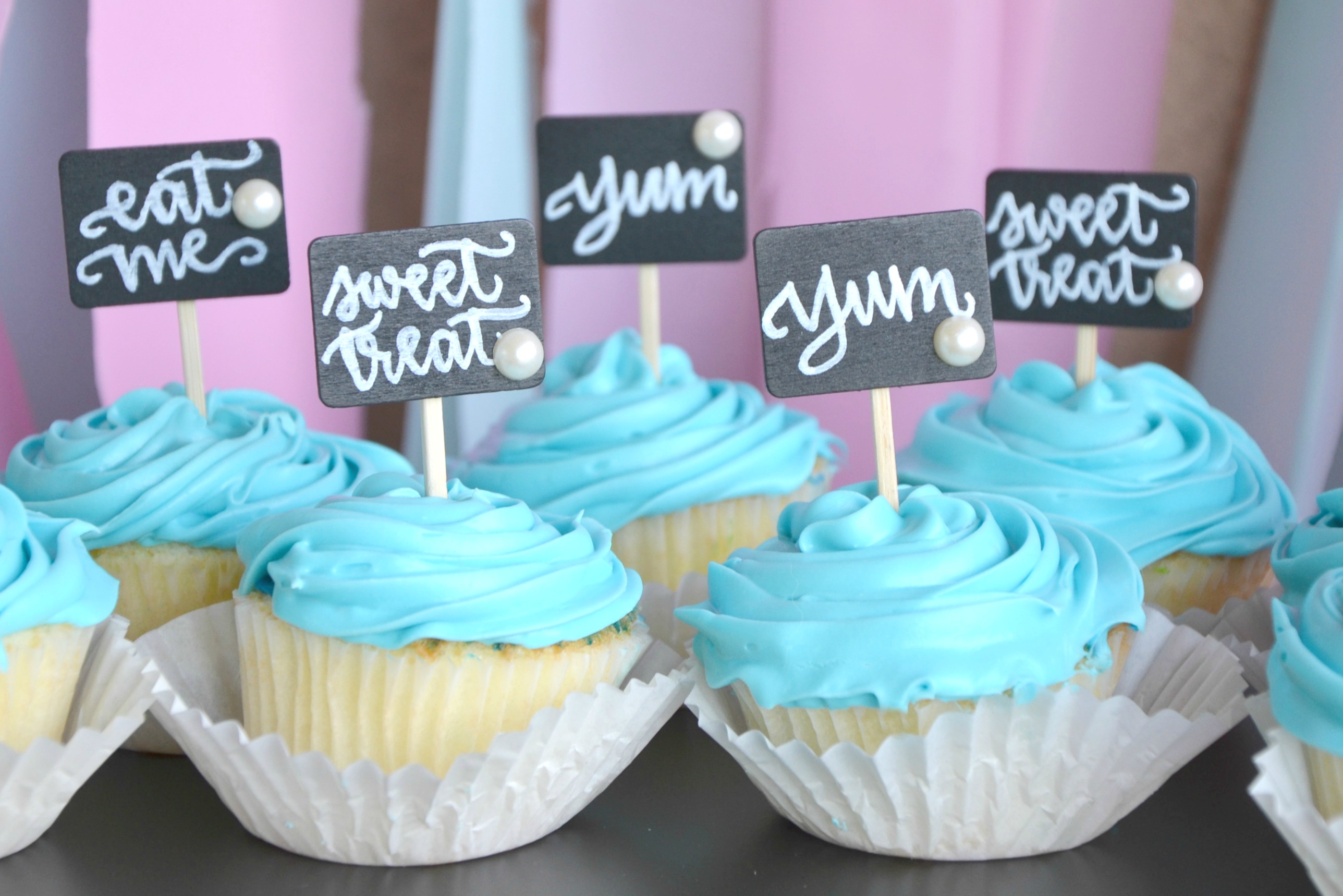First Birthday Mermaid Party, Cupcakes