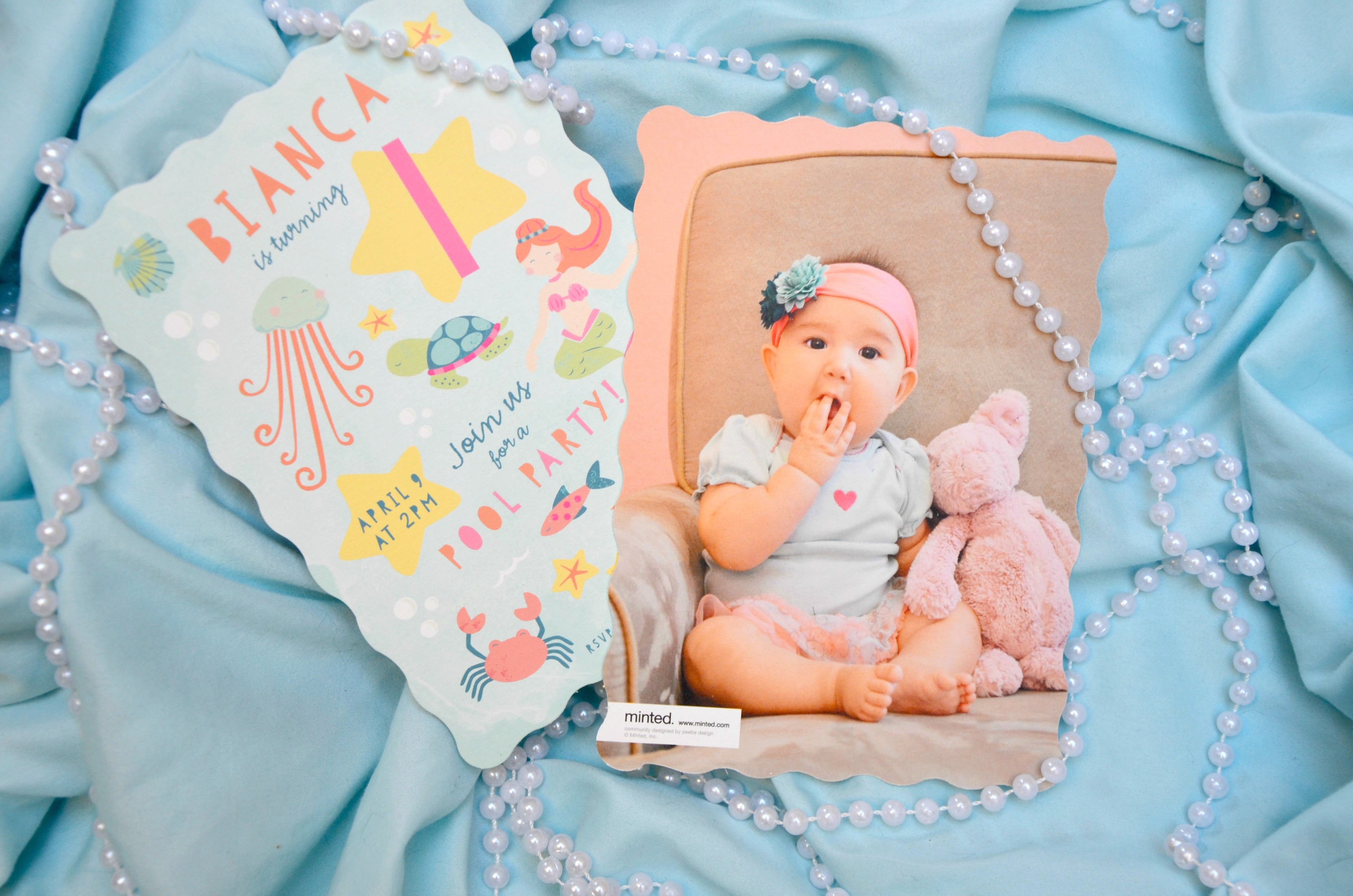 First Birthday Mermaid Party Inspiration Invitations by Minted.com