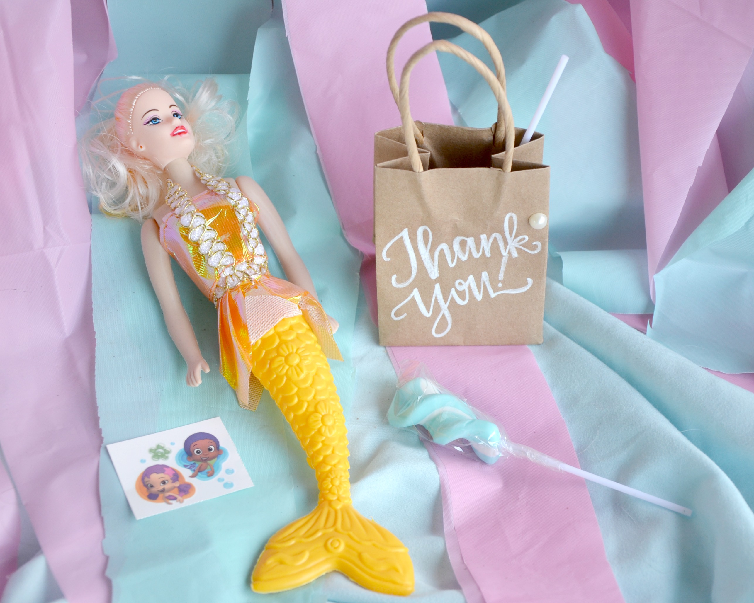 First Birthday Mermaid Party, Thank You Gifts