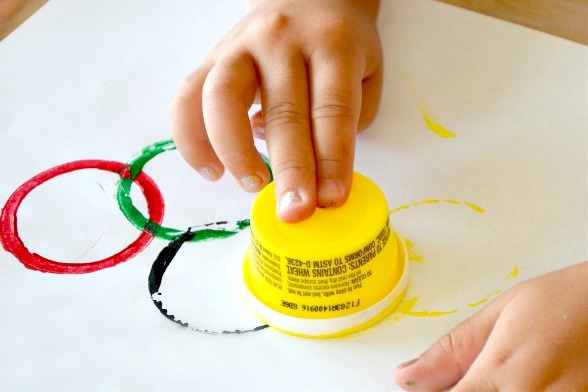 Olympic rings kids craft paint