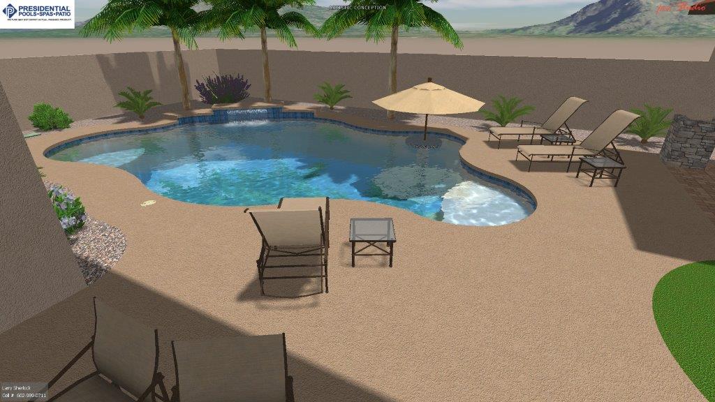 Presidential Pool 3D plan