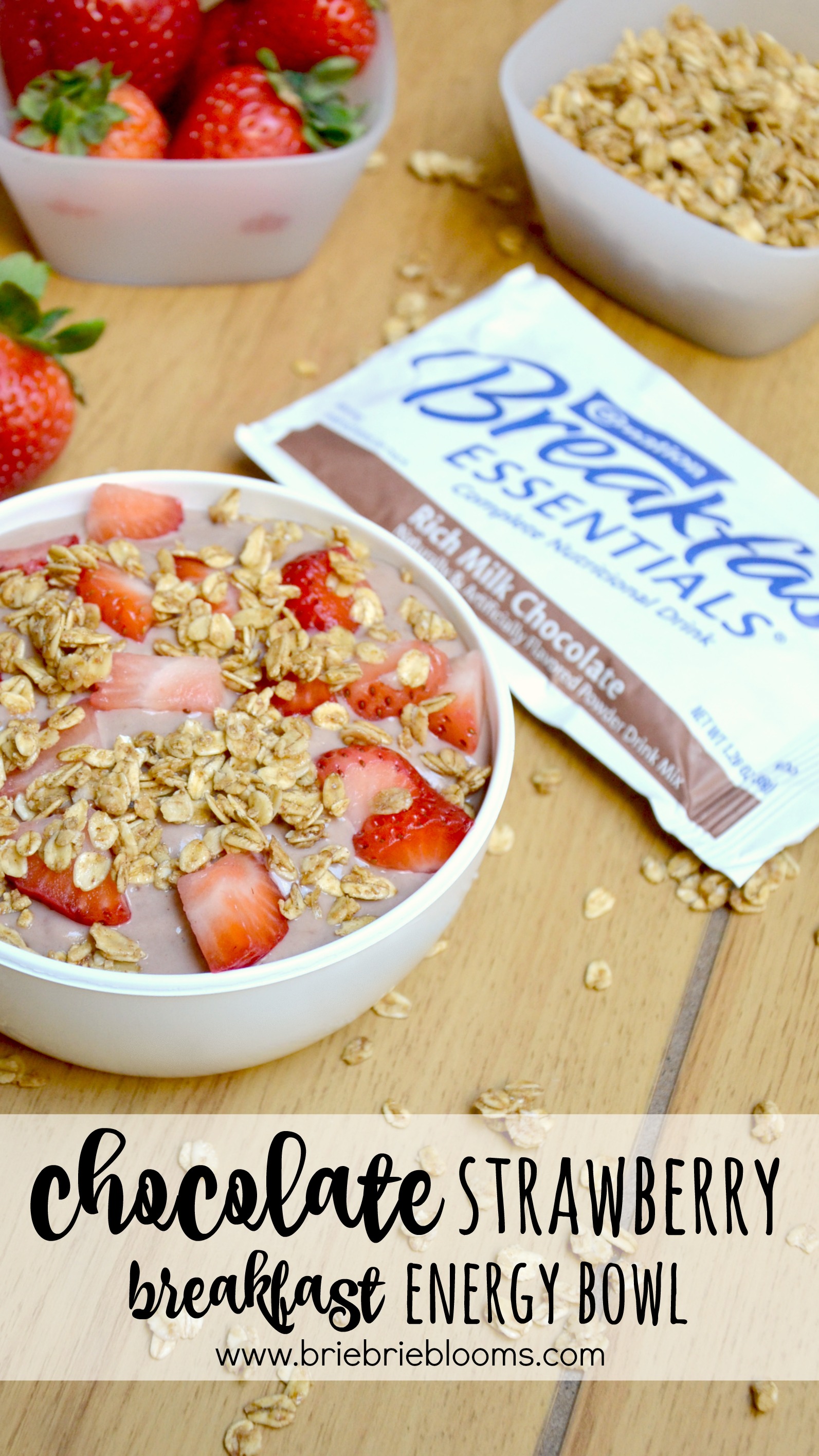 chocolate strawberry breakfast energy bowl recipe